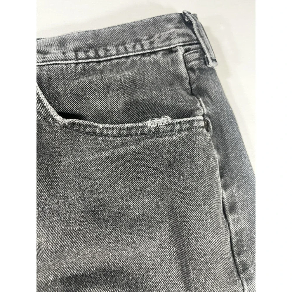 Lee Regular Fit Jeans Men's 38x29 Black Gray Denim Straight Leg 100% Cotton